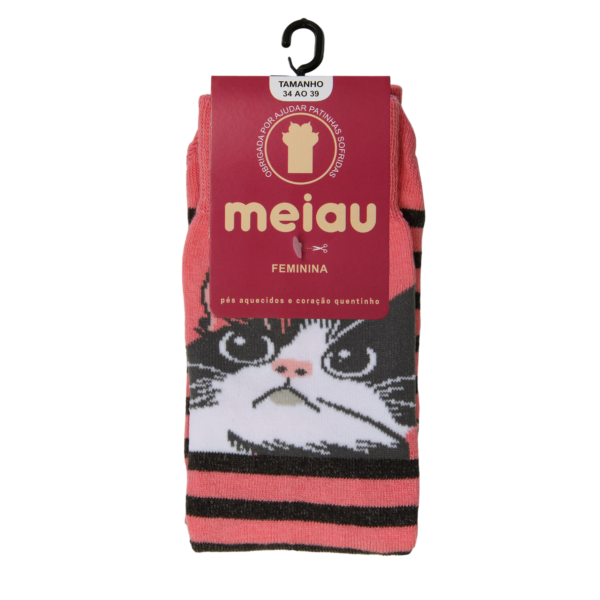 Meia Gatinho com Listras - Adulto - 34/39 - Image 5